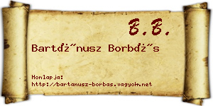 Bartánusz Borbás névjegykártya